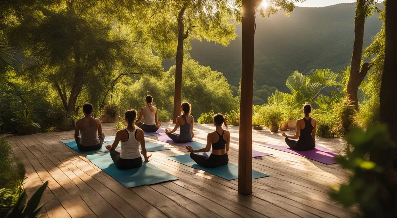 תרגול יוגה בטבע