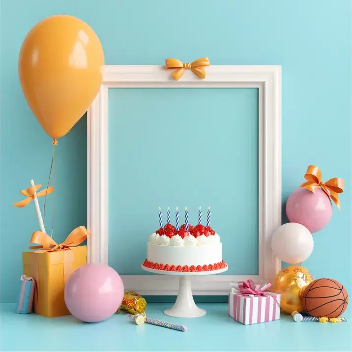 מסגרת עדינה ליום הולדת לתינוקת