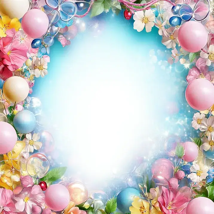 מסגרת רקע לברכת יום הולדת לילדה