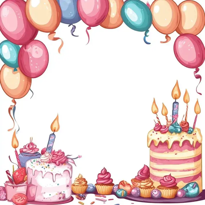 מסגרת רקע לברכת יום הולדת