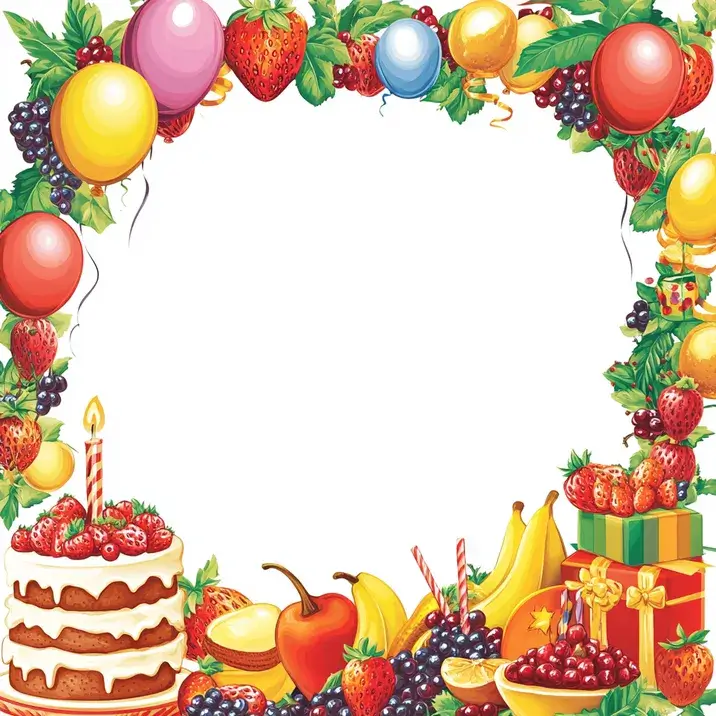 קישוט פירות לברכה ליום הולדת