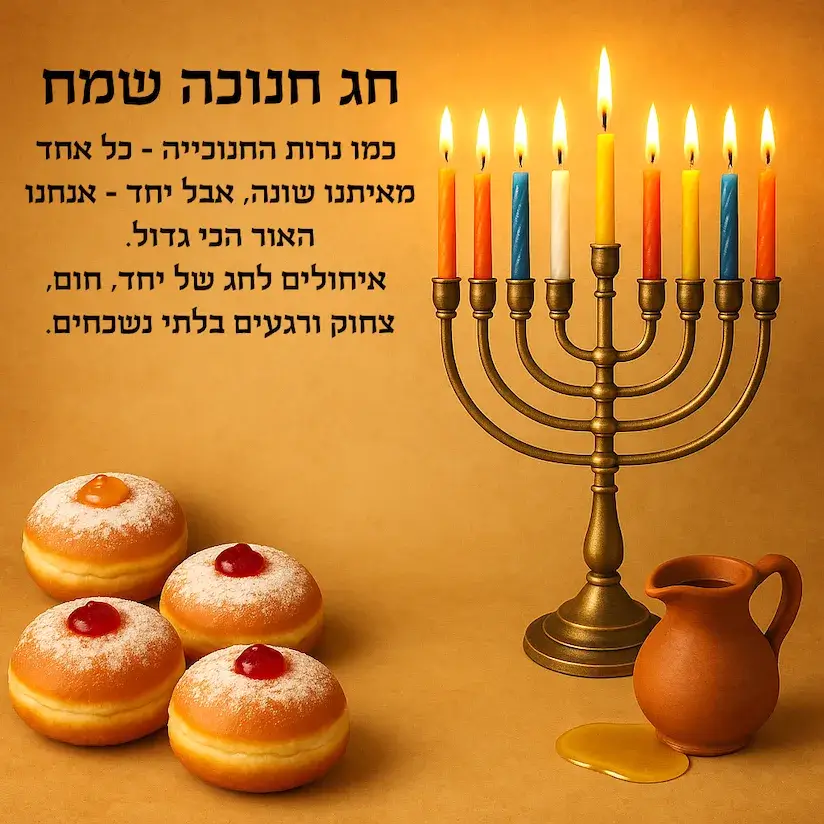 ברכות לחג החנוכה